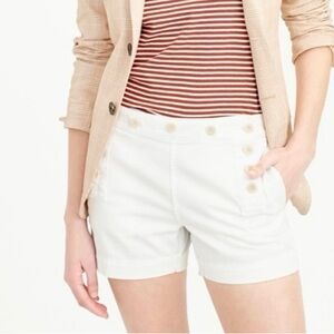 J. Crew White Sailor Chino Shorts s 8